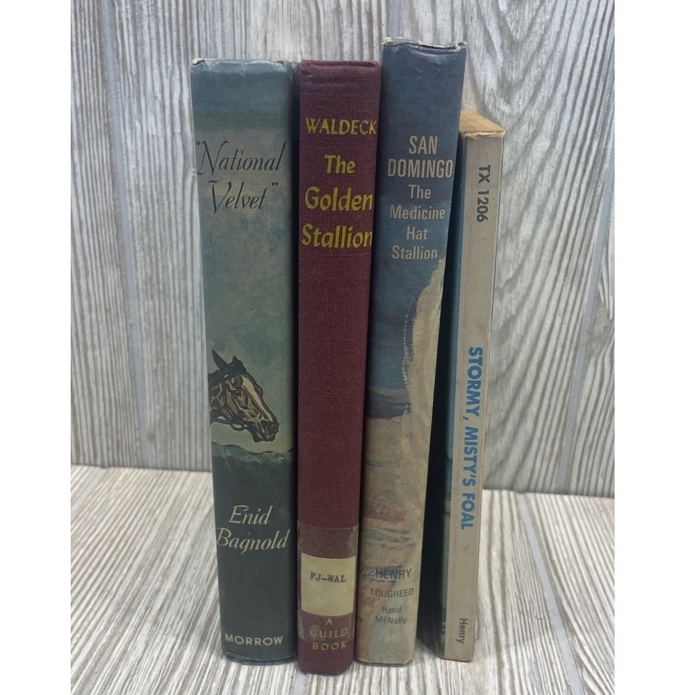 Vintage Horse Book Lot National Velvet Golden Stallion San Domingo Misty's Foal